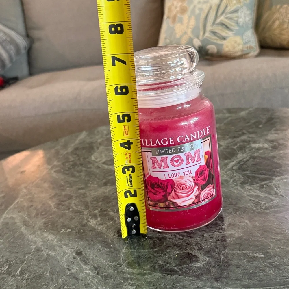 Village Candle Limited Edition 'MOM I Love You' Red Rose Jar Candle - Picture 7 of 9